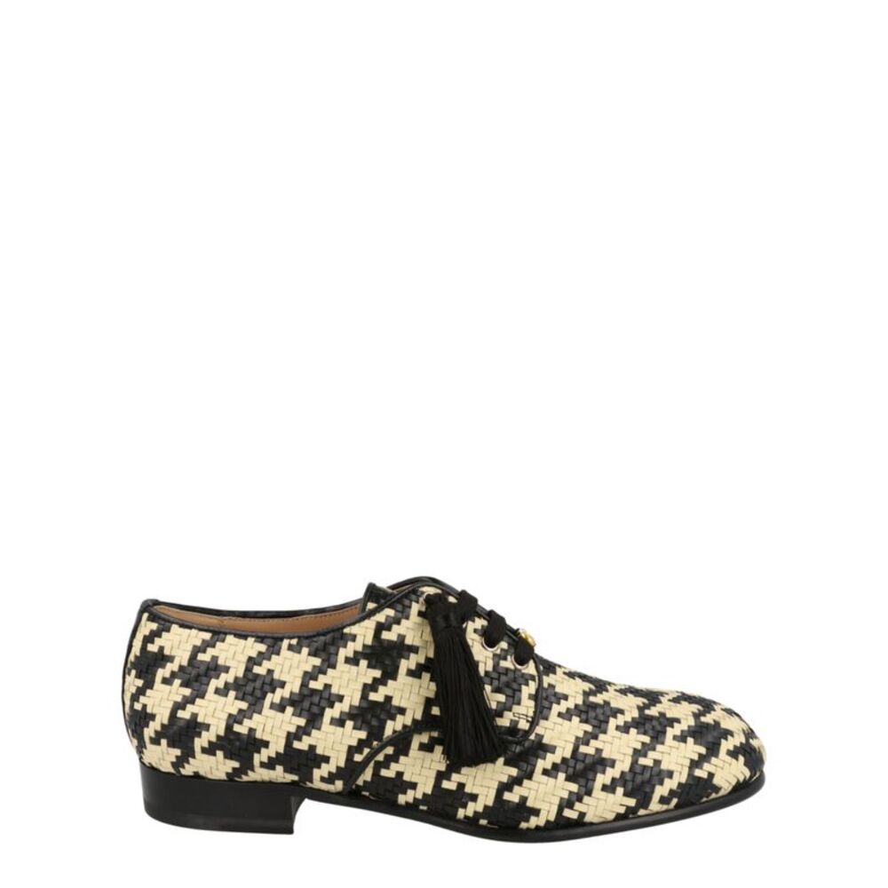 Valentino MJ Blues Woven Leather Derby Shoes Multi Mens